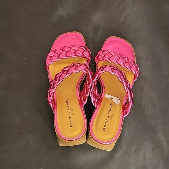 BRAND NEW ROCK&CANDY BY ZIGI DOUBLE BRAIDED STRAPS LOW BLOCK-HEEL SANDAL - Picture 10 of 15